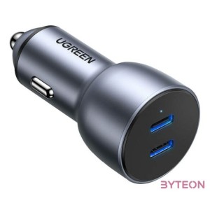 Car charger Ugreen CD213, 2x USB-C, 36W (gray)