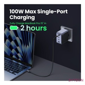 Wall charger Ugreen Nexode Air 100W, 3x USB-C, USB (gray)