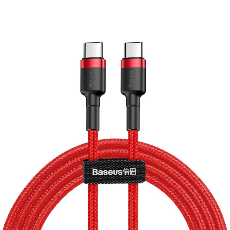 Baseus  Cafule USB Type-C - USB Type-C QC3.0 cable 2m Red