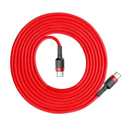 Baseus  Cafule USB Type-C - USB Type-C QC3.0 cable 2m Red