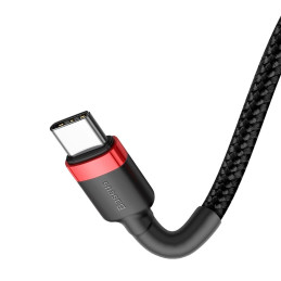 Baseus  Cafule USB Type-C - USB Type-C QC3.0 cable 1m Black/Red