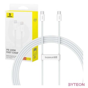 Kabel szybkiego adowania USB-C do USB-C Baseus Superior 2 100W 2m (biay)