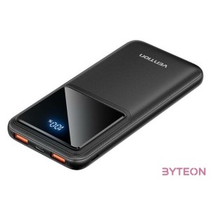 Powerbank, Vention,  FHKB0, 10000mAh, Micro-USB, USB-C, 2xUSB-A, 22.5W (black)