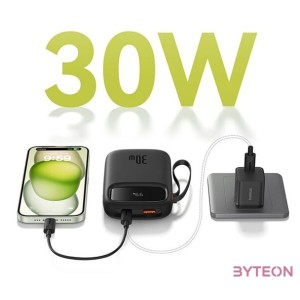 Powerbank Baseus QPow 2 10000mAh 30W 2xUSB-C (black)