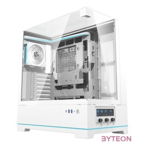 Darkflash DY450 PRO számítógépház ventilátorral (fehér)