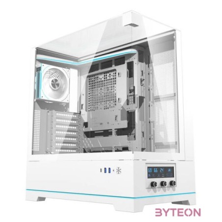 Darkflash DY450 PRO számítógépház ventilátorral (fehér)