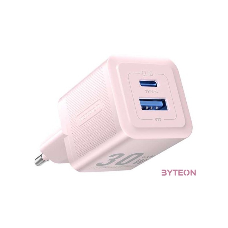 Wall charger, Vention, FEQP0-EU,  USB-C  USB- A,  30W,30W, GaN (pink)