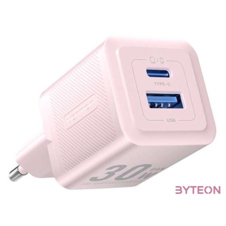 Wall charger, Vention, FEQP0-EU,  USB-C  USB- A,  30W,30W, GaN (pink)