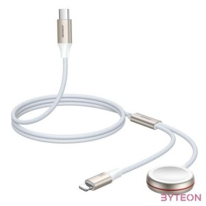 Fast Charging Magnetic Charger 2-in-1 Joyroom S-IW012 30W 1.5m (White)