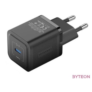Wall charger, Vention, FEPB0-EU, USB-C, 20W, GaN (black)