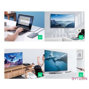 Hard disk enclosure 2,5 SATA HDD , SSD Ugreen CM300, 6 Gbps, USB-C 3.1 Gen2 (gray)