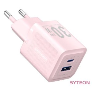 Wall charger, Vention, FEQP0-EU,  USB-C  USB- A,  30W,30W, GaN (pink)