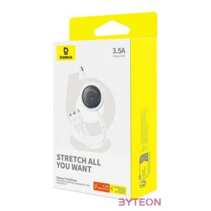 Fast Charging Cable 3in1 Baseus Free2Draw, USB to micro USBUSB-CLightning, 3.5A, 1.1m (white)