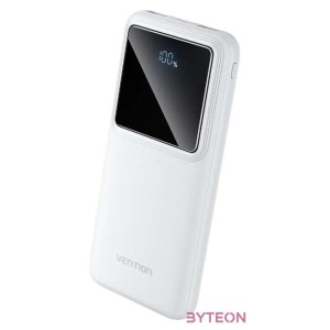 Powerbank, Vention, FHKW0,10000mAh, Micro-USB, USB-C, 2xUSB-A, 22.5W (white)