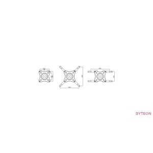 Multibrackets M VESA Flexarm 360 II TV fali konzol (15"-32") Fekete