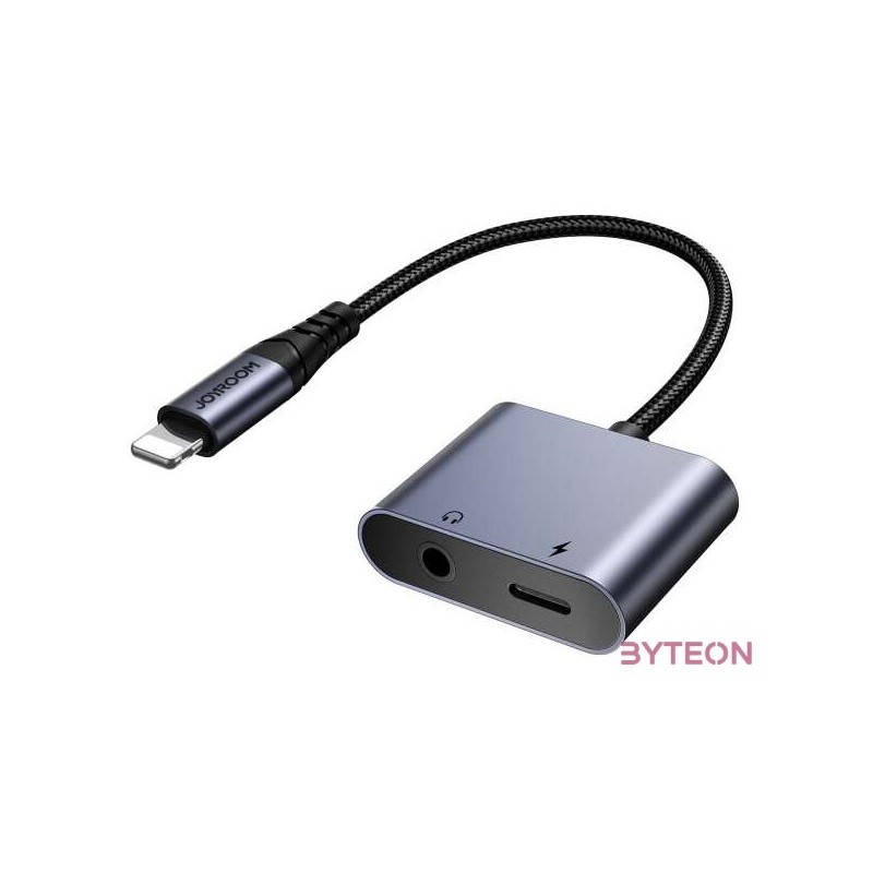 2-in-1 Audio adapter Joyroom SY-L01 Lightning to 3.5mm  Lightning (black)