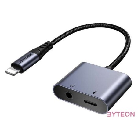 2-in-1 Audio adapter Joyroom SY-L01 Lightning to 3.5mm  Lightning (black)