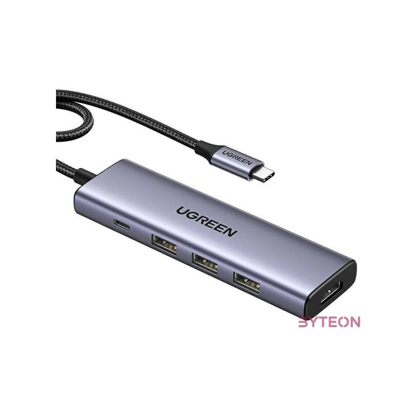 USB-C Hub Ugreen CM511, HDMI 4K 60Hz, 3x USB 3.0 5Gbps, PD 100W (silver)