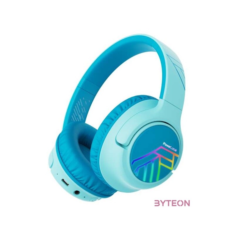 PowerLocus Bobo wireless headphones for kids (blue)