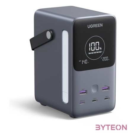 Powerbank 48000mAh Ugreen PB770, 2x USB  4x USB-C, 300W (gray)