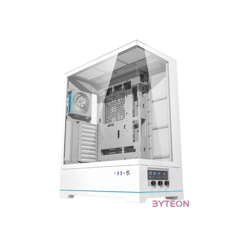 Darkflash DY451L PRO számítógépház ventilátorral (fehér)