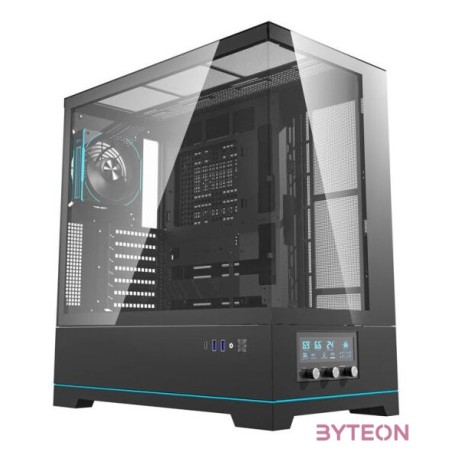 Darkflash DY451 PRO számítógépház ventilátorral (fekete)