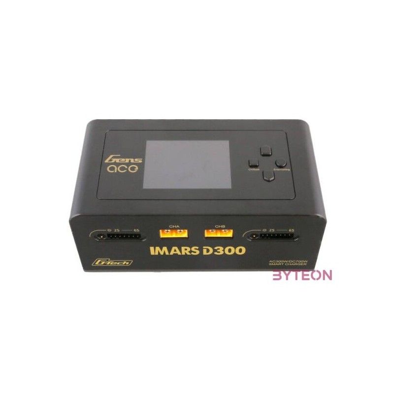 Gens Ace IMARS D300 G-Tech Channel AC,DC 300W,700W RC Battery Charger-EU Black
