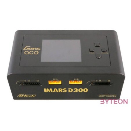 Gens Ace IMARS D300 G-Tech Channel AC,DC 300W,700W RC Battery Charger-EU Black