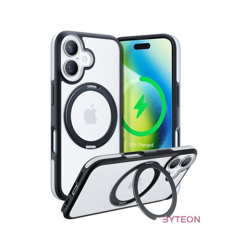 Case Torras Ostand R Fusion dla iPhone 16 Plus (Czarne)
