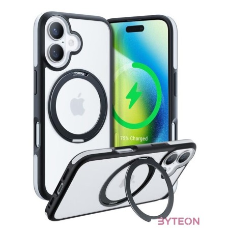 Case Torras Ostand R Fusion dla iPhone 16 Plus (Czarne)