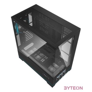 Darkflash DY451 PRO számítógépház ventilátorral (fekete)