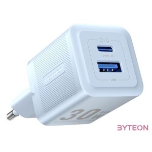 Wall charger, Vention, FEQL0-EU,  USB-C  USB- A,  30W,30W, GaN (blue)