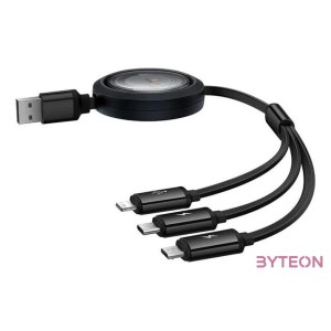 3-in-1 Baseus Free2Draw USB to MLC 100W cable, 1.1 m (black)