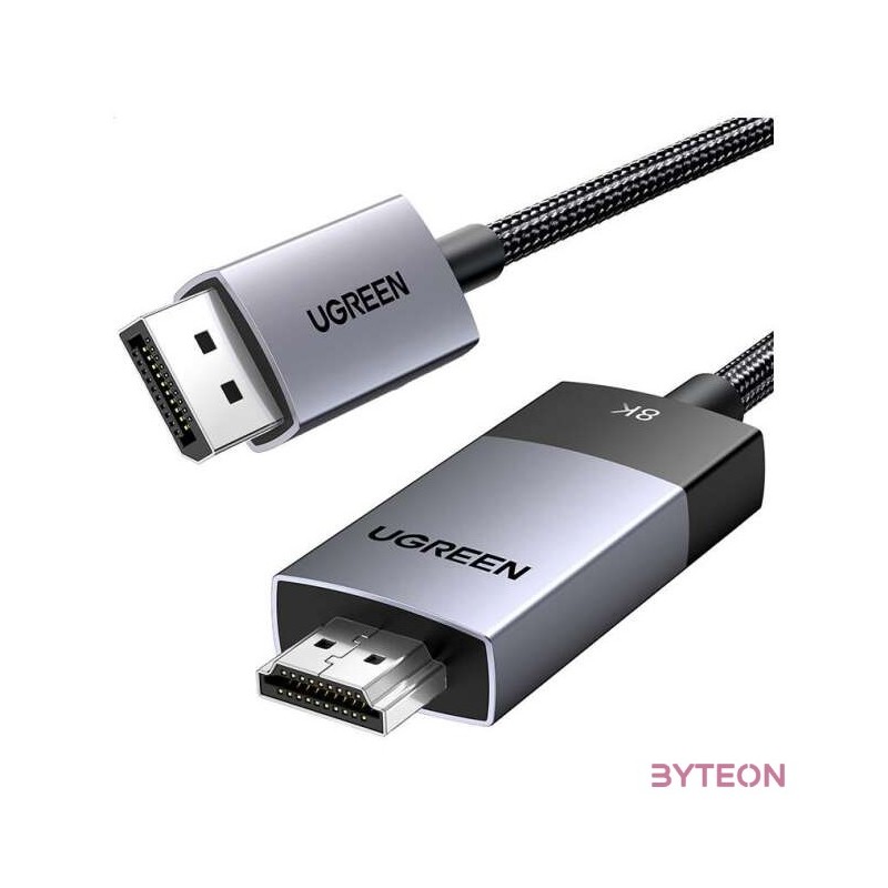 DisplayPort to HDMI cable Ugreen DP115, 8k 60 Hz, 1m (black)