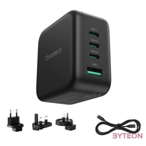 Choetech PD6055 70W GaN hálózati töltő amerikai, EU, UK, AU adapterekkel