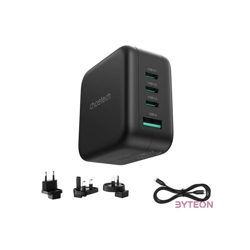 Choetech PD6055 70W GaN hálózati töltő amerikai, EU, UK, AU adapterekkel