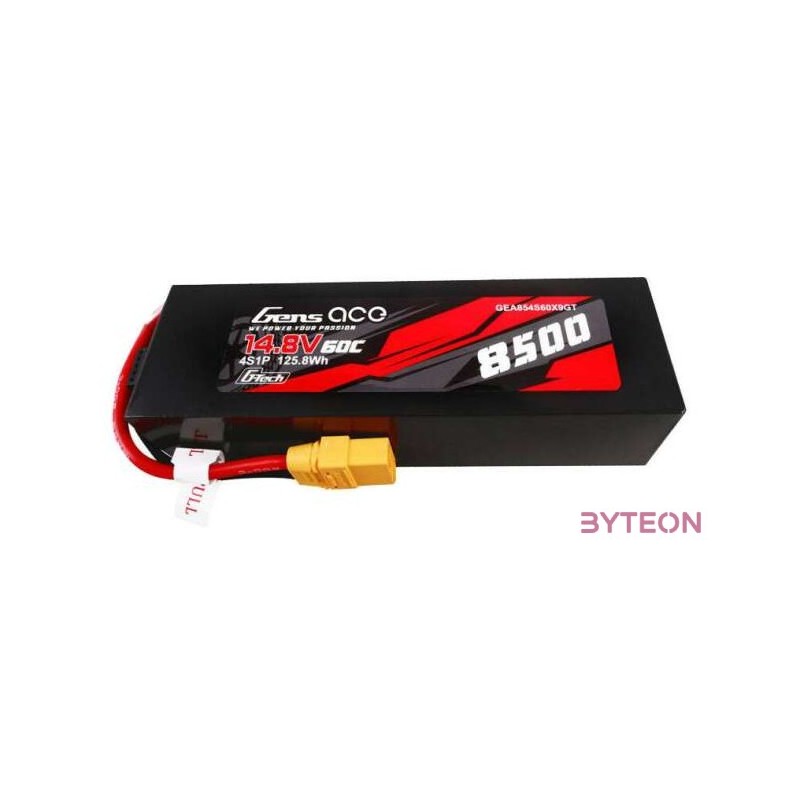 Gens ace G-Tech 8500mAh 14.8V 60C 4S1P Lipo Battery Pack PC Material Case with XT90 plug