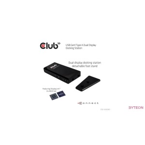 CLUB3D Sensevision USB 3.0 Dual Display Docking Station