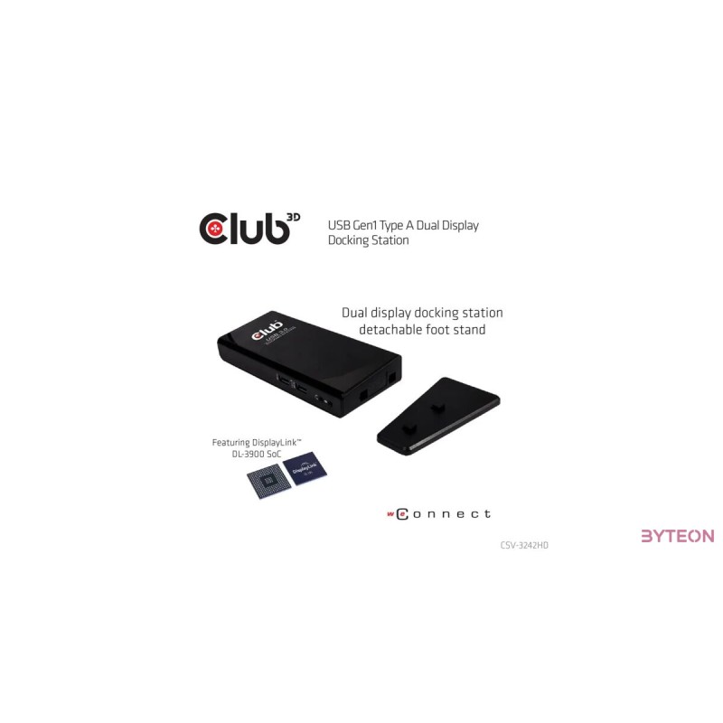 CLUB3D Sensevision USB 3.0 Dual Display Docking Station