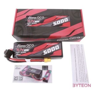 Gens ace G-Tech 5000mAh 11.1V 60C 3S1P Lipo With XT60 Plug