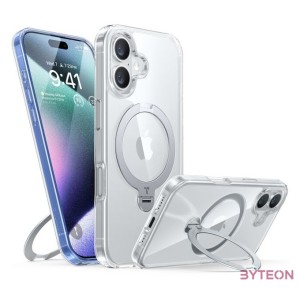 Torras Ostand Spin Case for iPhone 16 (Transparent)