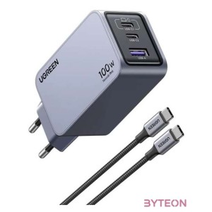 Ugreen Nexode Pro 100W wall charger, GaN, USB  2x USB-C (gray)