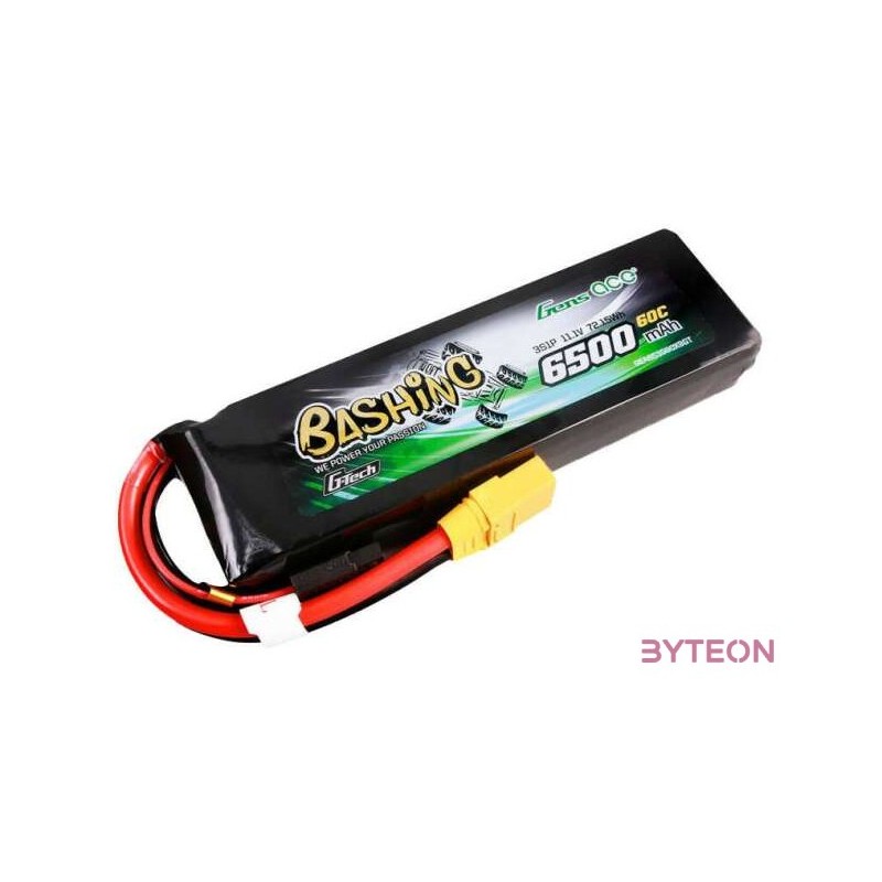 Gens ace G-Tech 6500mAh 11.1V 60C 3S1P Lipo Battery Pack with XT90-Bashing Series