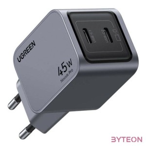 Ugreen Nexode Pro 45W wall charger, 2x USB-C (gray)