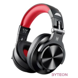 Oneodio A71 Wired Headphones (Black and Red)