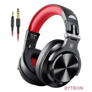 Oneodio A71 Wired Headphones (Black and Red)