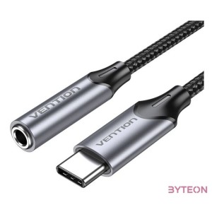 Adapter Vention BGMHF USB-C M do 3.5mm Jack 1M (szary)