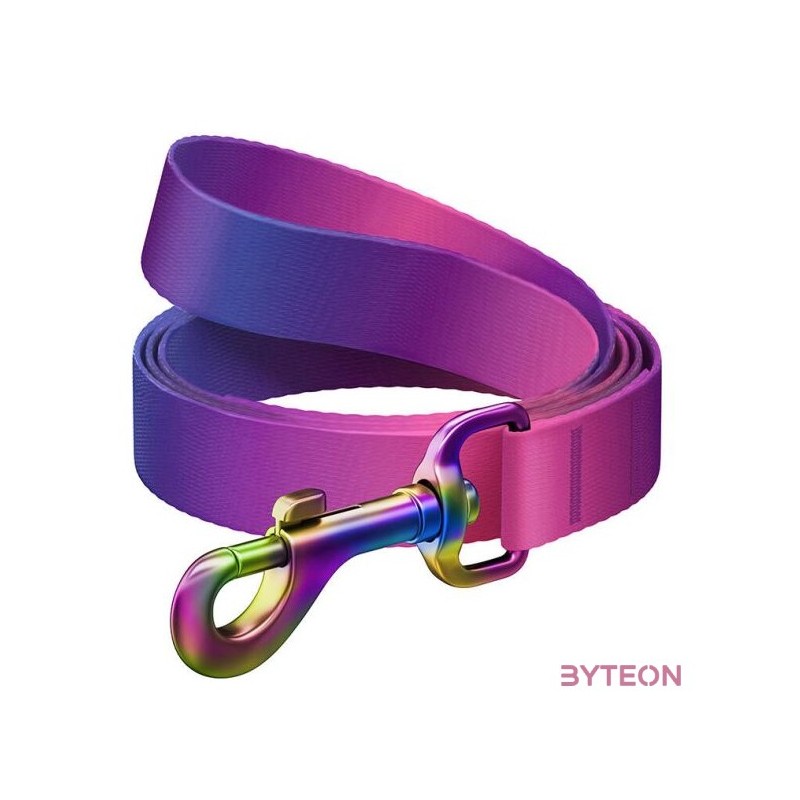 WAUDOG gradient nylon dog leash, 15mm wide, 122cm long, purple