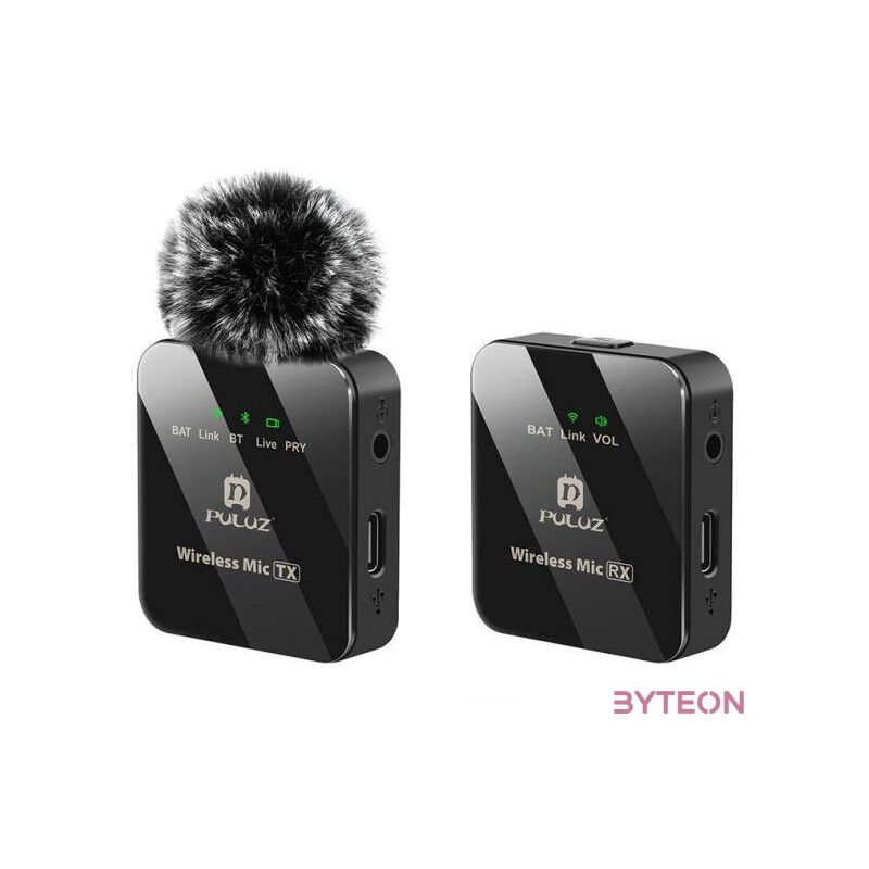 Wireless Lavalier Microphone PULUZ 1 TX  1 RX