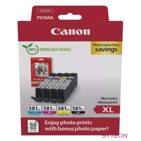 CANON CLI-581XL Ink Cartridge BK,C,M,Y